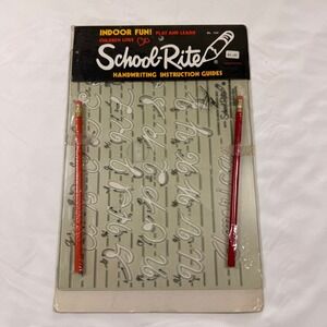 School-Rite Cursive Handwriting Instruction Guide No 3261 Vintage Stencil New